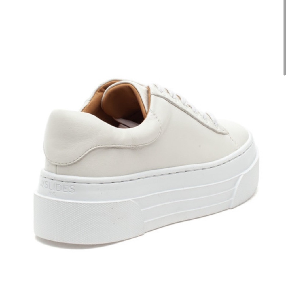 NWT J/SLIDES AMANDA White Leather Sneaker - Picture 3 of 15